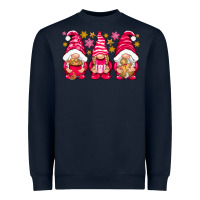 Navy Pink Christmas gnomes Heavyweight Sweatshirt - NancyCooperArtShop