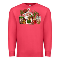 Cardinal western santa cowboy coffe cups christmas Premium Sweatshirt - CowGirlArtShop