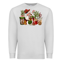 Dove Grey western santa cowboy coffe cups christmas Premium Sweatshirt - CowGirlArtShop
