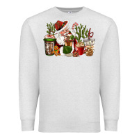Oatmeal Heather western santa cowboy coffe cups christmas Premium Sweatshirt - CowGirlArtShop