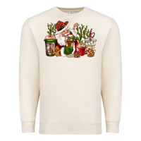 Sandshell western santa cowboy coffe cups christmas Premium Sweatshirt - CowGirlArtShop