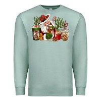 Seafoam western santa cowboy coffe cups christmas Premium Sweatshirt - CowGirlArtShop