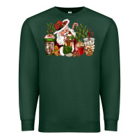 Sports Green western santa cowboy coffe cups christmas Premium Sweatshirt - CowGirlArtShop