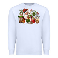 White western santa cowboy coffe cups christmas Premium Sweatshirt - CowGirlArtShop