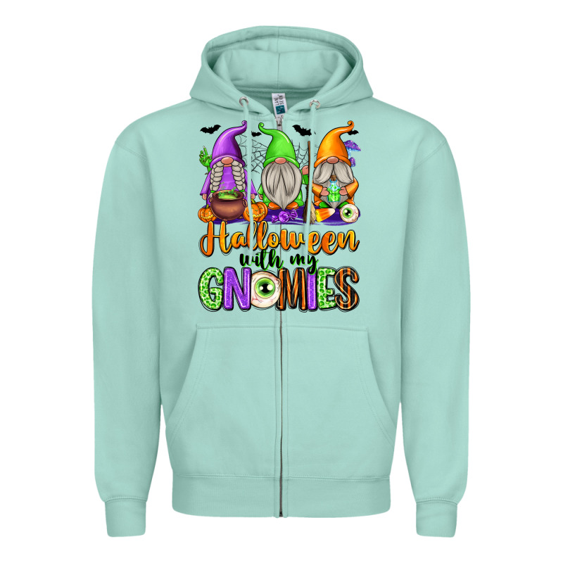Halloween With My Gnomies Zipper Hoodie by texasbilliewilder | Teevron