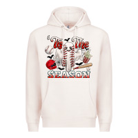 Pale Pink tis the season baseball halloween Premium Hoodie - CowGirlArtShop