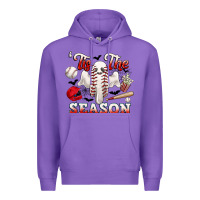 Purple tis the season baseball halloween Premium Hoodie - CowGirlArtShop