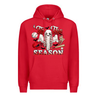 Red tis the season baseball halloween Premium Hoodie - CowGirlArtShop