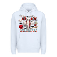 White tis the season baseball halloween Premium Hoodie - CowGirlArtShop