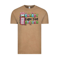 Vintage Coffee energy coffee fuel station Vintage Tee - MaliasSmallBusiness