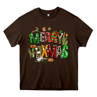 Chocolate Brown christmas texas western Heavy Core Tee - AdoDesignShop