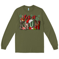Army Green let it snow Long Sleeve Tee - MaliasSmallBusiness