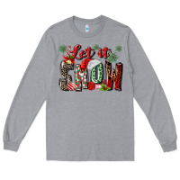 Heather Grey let it snow Long Sleeve Tee - MaliasSmallBusiness