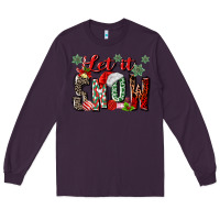 Plum let it snow Long Sleeve Tee - MaliasSmallBusiness