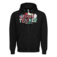 Black blessed teacher school Zipper Hoodie - NancyCooperArtShop