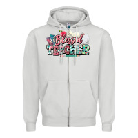 Dove Grey blessed teacher school Zipper Hoodie - NancyCooperArtShop