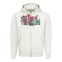 Oatmeal Heather blessed teacher school Zipper Hoodie - NancyCooperArtShop