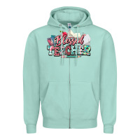 Seafoam blessed teacher school Zipper Hoodie - NancyCooperArtShop
