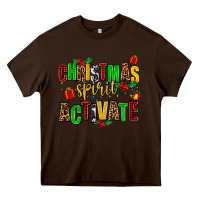Chocolate Brown christmas spirit activate Heavy Core Tee - AdoDesignShop