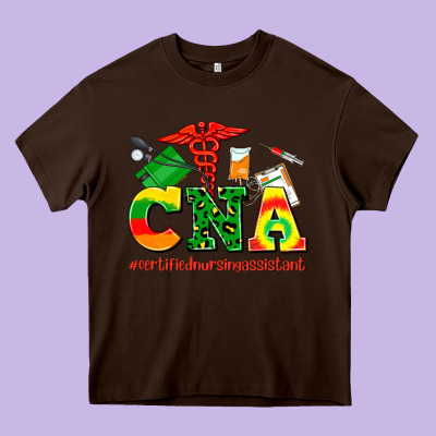 Cna Juneteenth Certified Nursing Assistant Heavy Core Tee Designed By Adodesignshop
