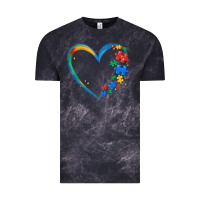 Cloud Black autism heart Vintage Tee - MaliasSmallBusiness