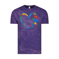 Cloud Purple autism heart Vintage Tee - MaliasSmallBusiness