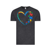 Vintage Black autism heart Vintage Tee - MaliasSmallBusiness