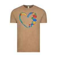 Vintage Coffee autism heart Vintage Tee - MaliasSmallBusiness