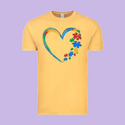 Autism Heart Vintage Tee Designed By Maliassmallbusiness