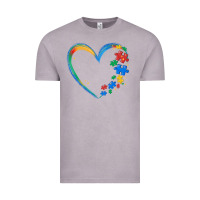Vintage Zinc autism heart Vintage Tee - MaliasSmallBusiness