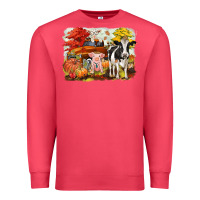 Cardinal fall farm animals Premium Sweatshirt - CowGirlArtShop