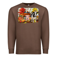 Chestnut fall farm animals Premium Sweatshirt - CowGirlArtShop