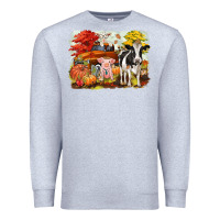Heather Grey fall farm animals Premium Sweatshirt - CowGirlArtShop