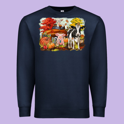 Fall Farm Animals Premium Sweatshirt Designed By Cowgirlartshop