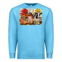 Ocean Blue fall farm animals Premium Sweatshirt - CowGirlArtShop
