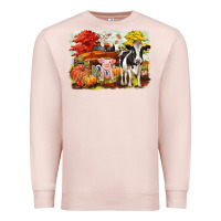 Pale Pink fall farm animals Premium Sweatshirt - CowGirlArtShop