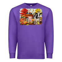 Purple fall farm animals Premium Sweatshirt - CowGirlArtShop