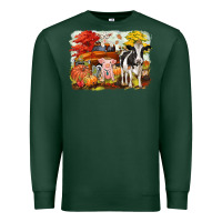 Sports Green fall farm animals Premium Sweatshirt - CowGirlArtShop