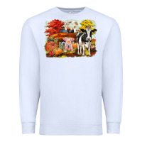 White fall farm animals Premium Sweatshirt - CowGirlArtShop