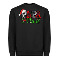 Black Papa Claus with christmas lights and mistletoe Heavyweight Sweatshirt - NancyCooperArtShop