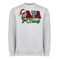 Heather Grey Papa Claus with christmas lights and mistletoe Heavyweight Sweatshirt - NancyCooperArtShop