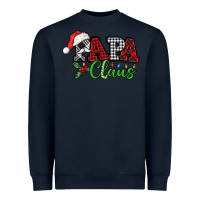 Navy Papa Claus with christmas lights and mistletoe Heavyweight Sweatshirt - NancyCooperArtShop