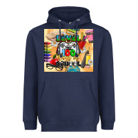 Navy level 100 days of school Heavyweight Hoodie - CowGirlArtShop