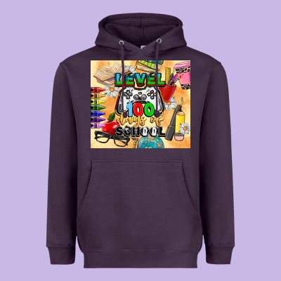 Level 100 Days Of School Heavyweight Hoodie Designed By Cowgirlartshop