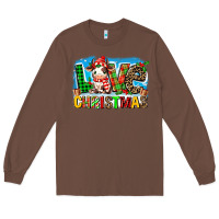 Chestnut love christmas cow Long Sleeve Tee - MaliasSmallBusiness