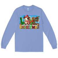 Colony Blue love christmas cow Long Sleeve Tee - MaliasSmallBusiness