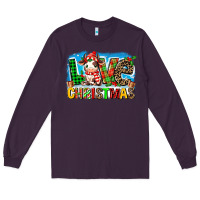 Plum love christmas cow Long Sleeve Tee - MaliasSmallBusiness