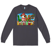 Smoke love christmas cow Long Sleeve Tee - MaliasSmallBusiness