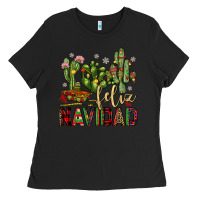 Black cactus feliz navidad Ladies Tee - JahusDesignShop