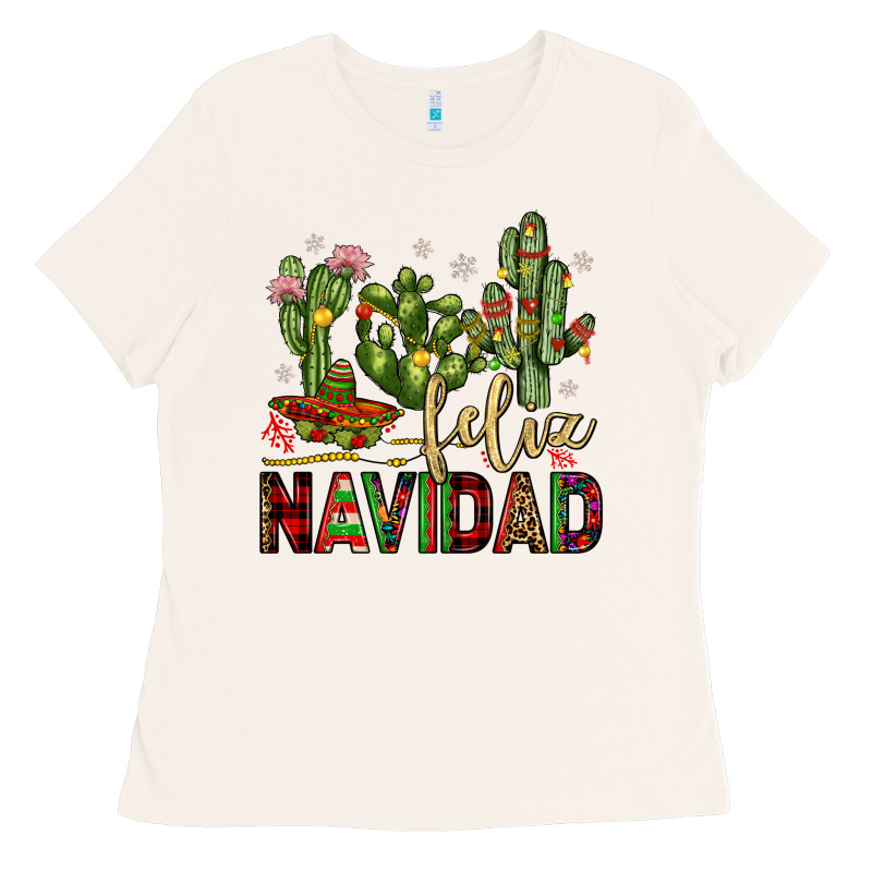 Cactus Feliz Navidad Ladies Tee by JahusDesignShop | Teevron